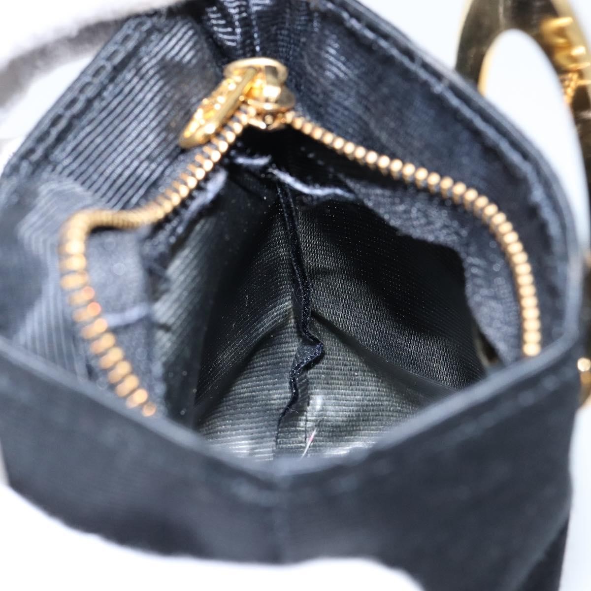 Celine Circle Logo Pouch Nylon, BLACK, NYLON, Clutche & pouche