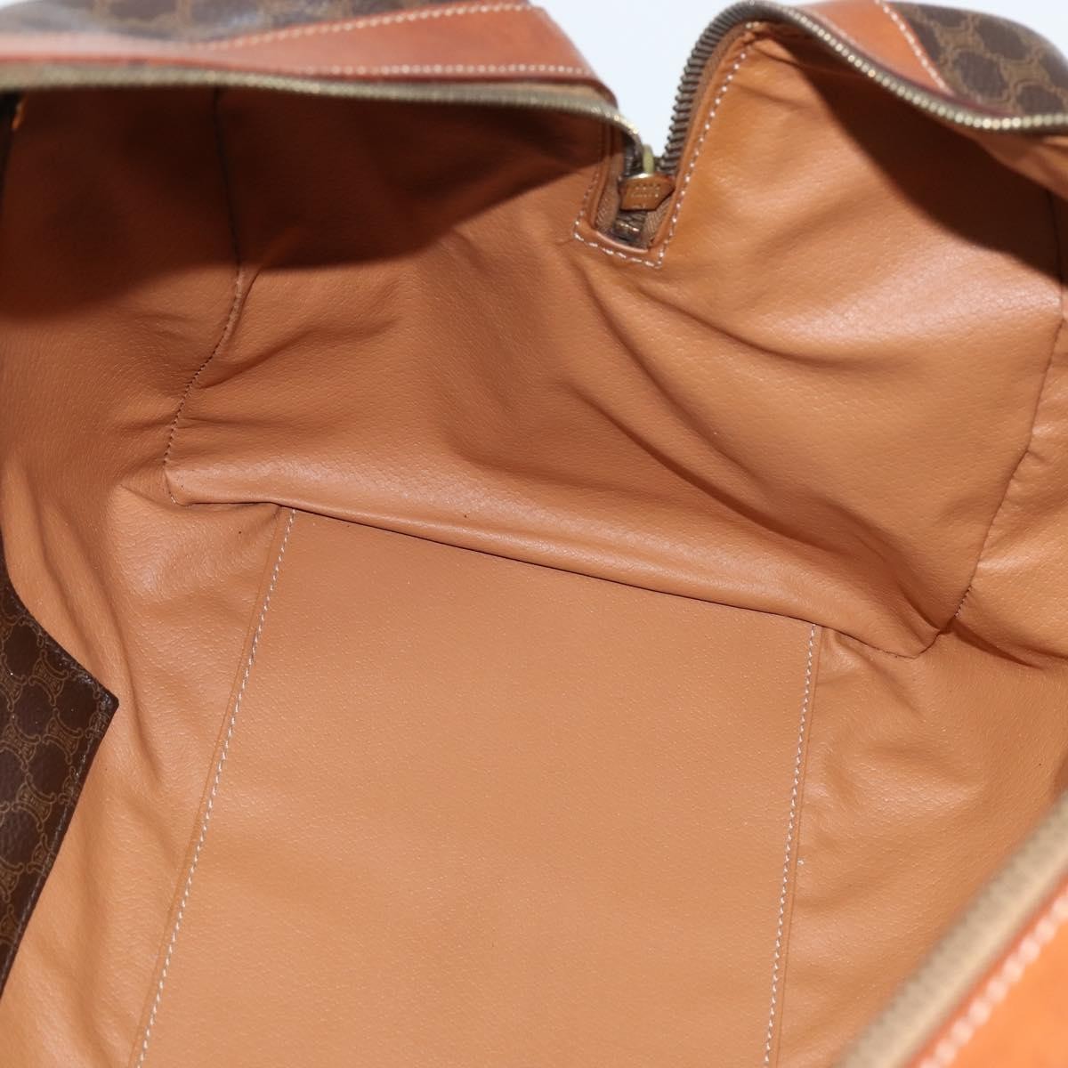 Celine Vintage Boston Bag Macadam Coated Canvas, BROWN, CANVAS, Travel bag