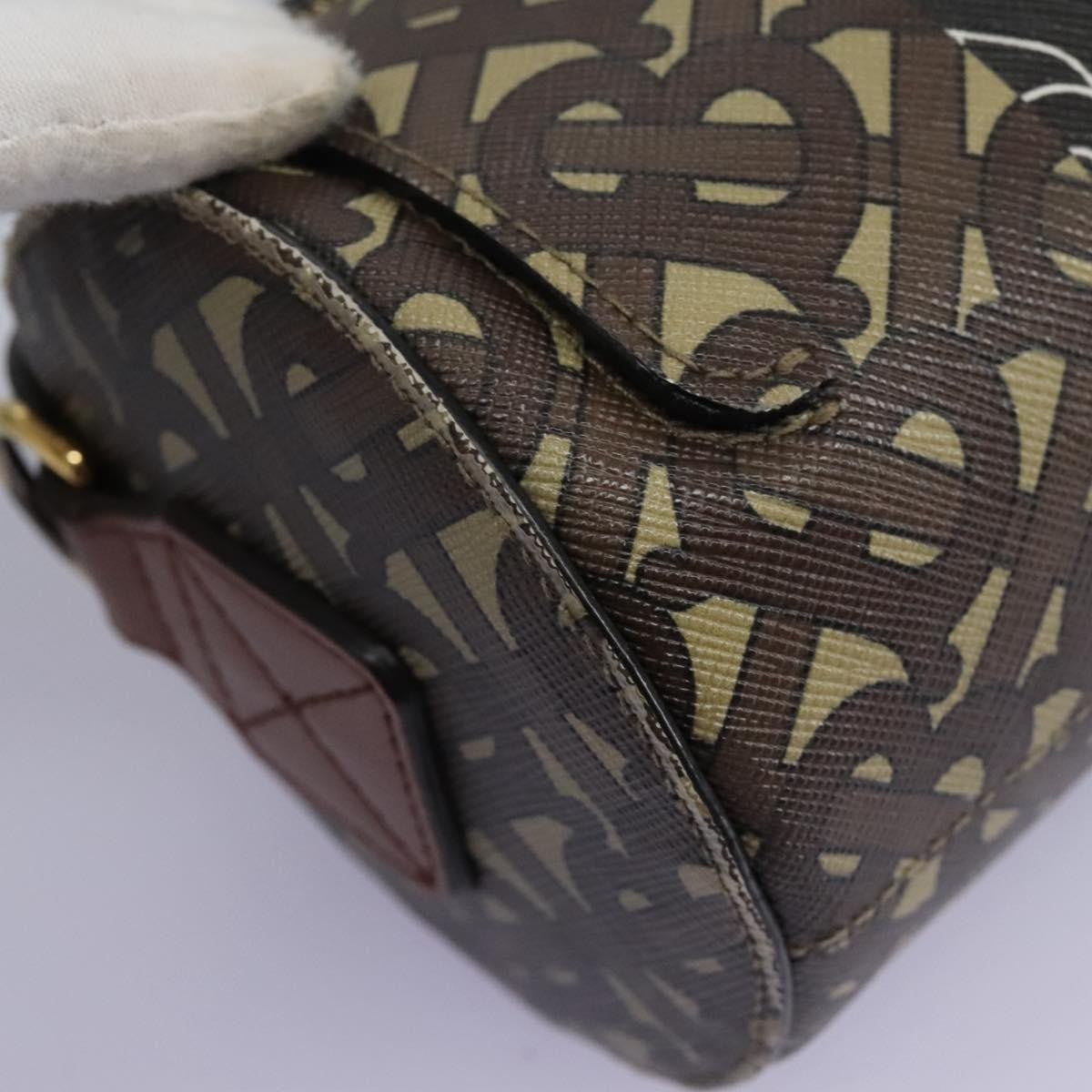 Burberry Barrel Crossbody Bag Monogram E-Canvas, BROWN, CANVAS, Crossbody bag