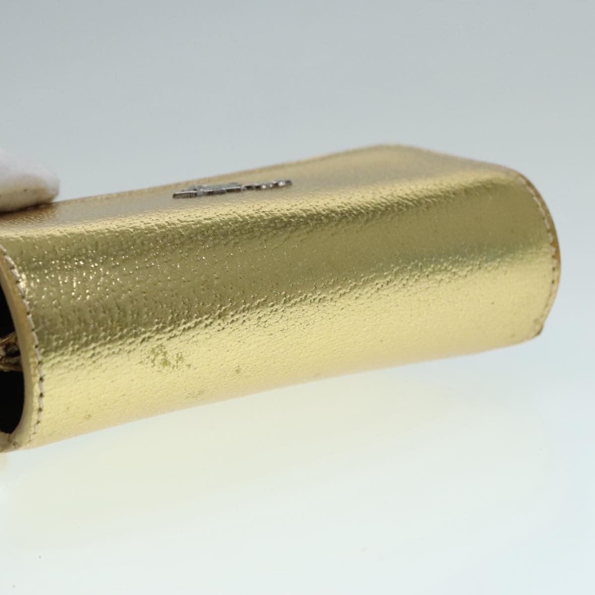 Prada Vintage Pouch Leather, GOLD, LEATHER, Clutche & pouche