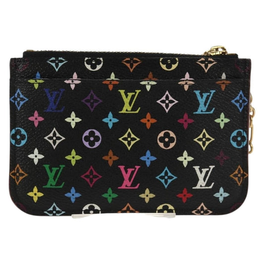 Louis Vuitton Pochette clés NM Monogram Multicolor Canvas, BLACK, CANVAS, Wallets