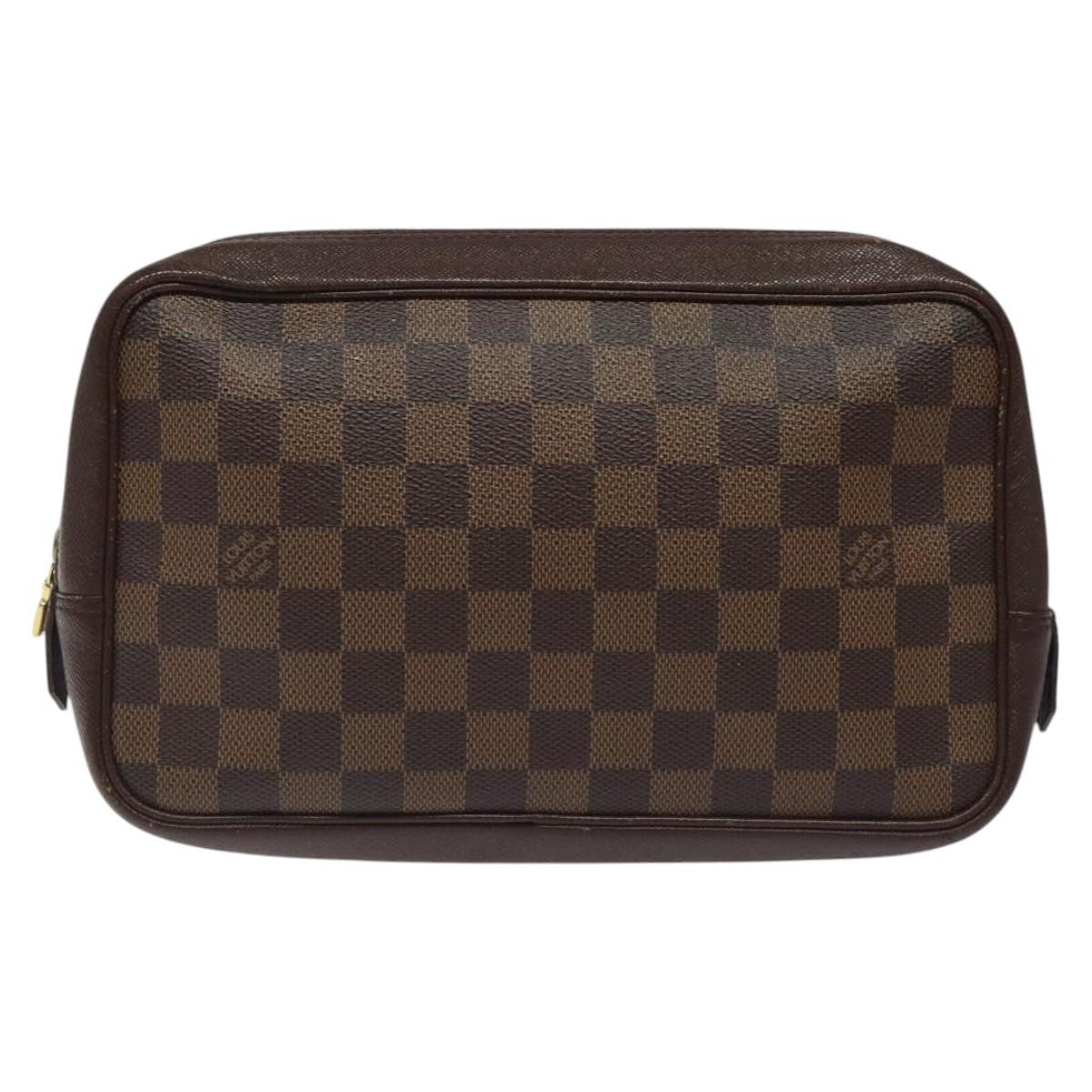 Louis Vuitton Trousse Toiletry Pouch Damier Canvas, BROWN, CANVAS, Toiletry Case