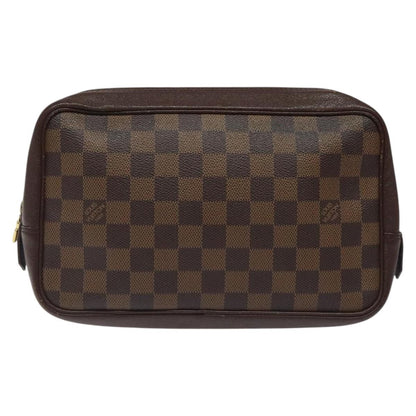 Louis Vuitton Trousse Toiletry Pouch Damier Canvas, BROWN, CANVAS, Toiletry Case