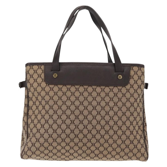 Celine Vintage Macadam Handbag Canvas, BEIGE, CANVAS, Handbag