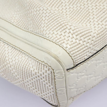 Gucci Sukey Tote Diamante Woven Raffia, SILVER, WOOD, Handbag