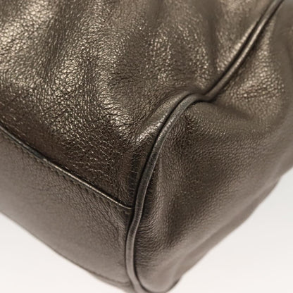 Salvatore Ferragamo Gancini handbag Leather, SILVER, LEATHER, Handbag