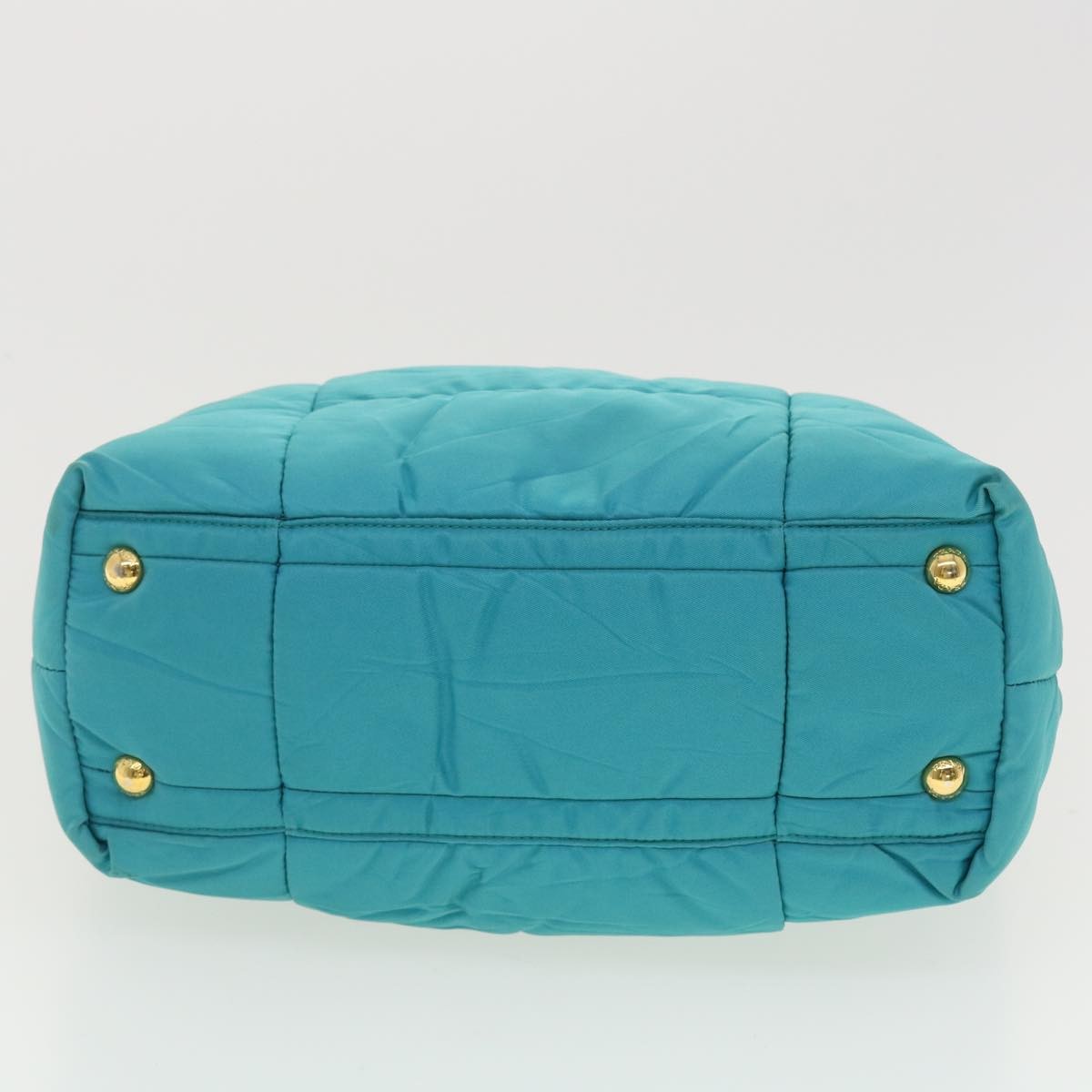 Prada Convertible Tote Quilted Tessuto, TURQUOISE, NYLON, Handbag