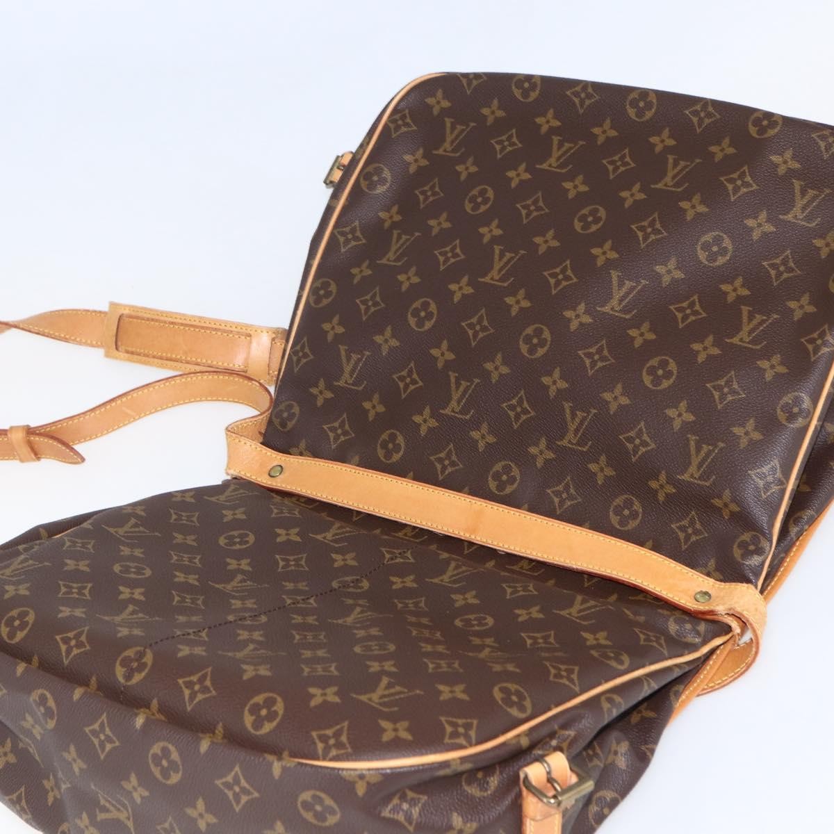 Louis Vuitton Saumur Handbag Monogram Canvas, BROWN, CANVAS, Shoulder bag