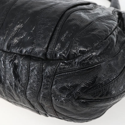 Prada Vintage Handbag Leather, BLACK, LEATHER, Handbag