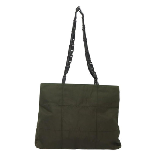 Prada Vintage Shoulder Bag Tessuto, Khaki, Nylon, Shoulder Bag