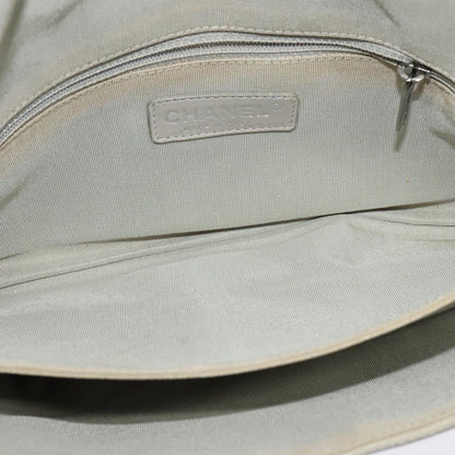 Chanel Mademoiselle Lock Chain Flap Bag Grosgrain, GRAY, NYLON, Handbag