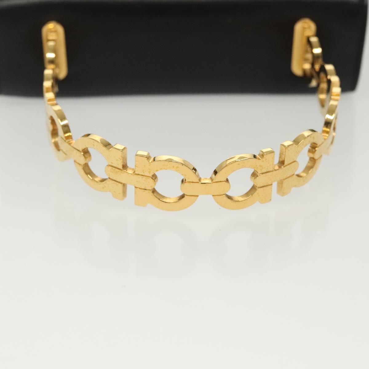 Salvatore Ferragamo Vintage Gancini Convertible Top Handle Bag Leather, BLACK, LEATHER, Handbag