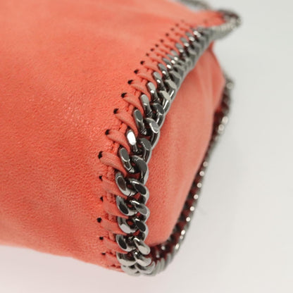 Stella McCartney Falabella Fold Over Bag Faux Suede, ORANGE, SUEDE, Shoulder bag