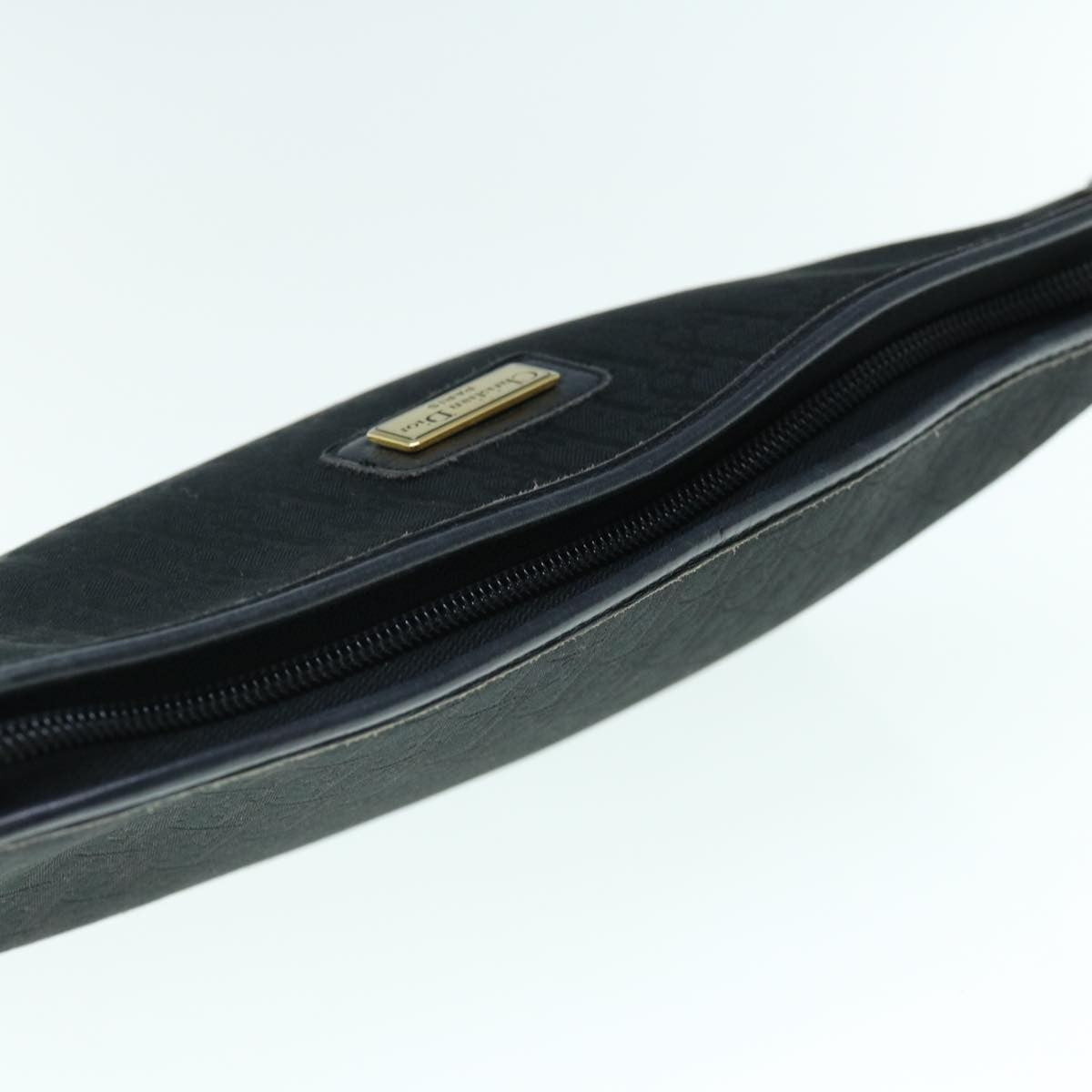 Christian Dior Vintage Trotter Pouch Diorissimo Canvas, BLACK, CANVAS, Clutche & pouche