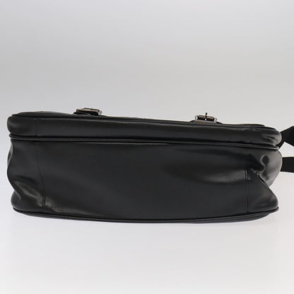 Versace Messenger Bag Leather, BLACK, LEATHER, Shoulder bag