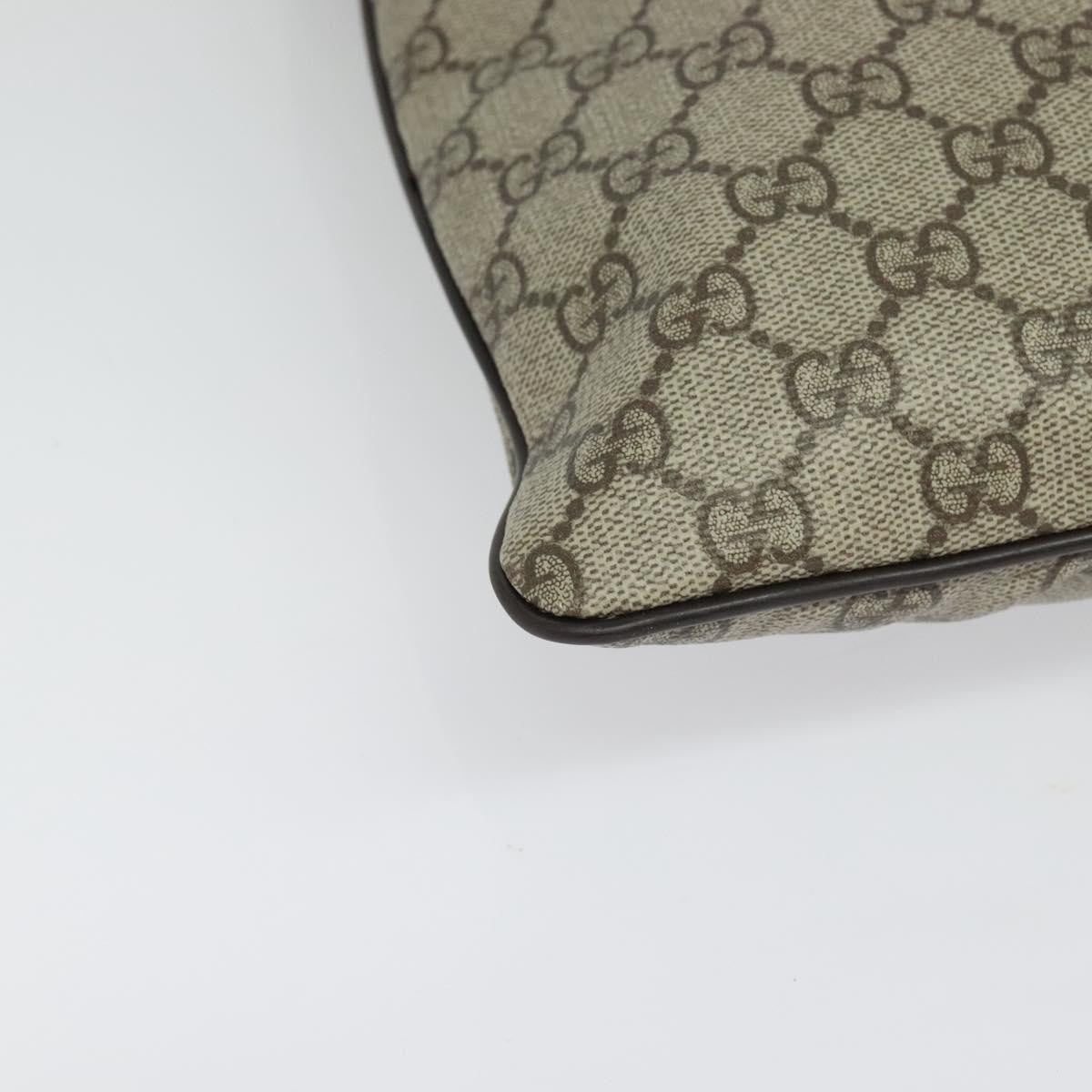 Gucci Zip Top Messenger Bag GG Coated Canvas, BEIGE, CANVAS, Shoulder bag