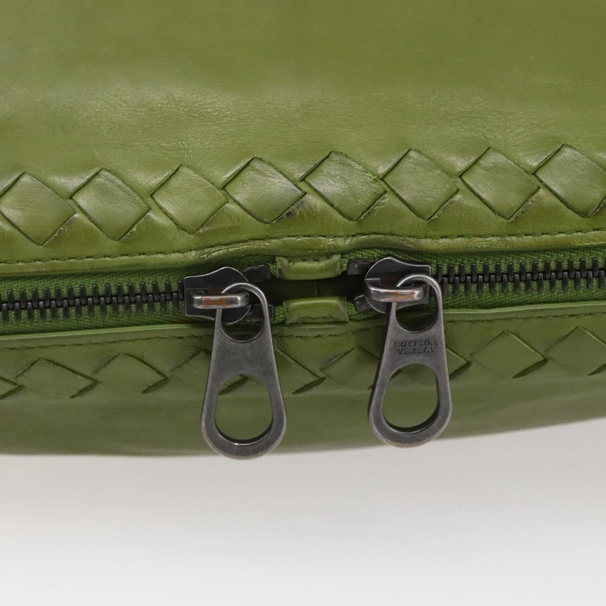 Bottega Veneta Intrecciato Leather, GREEN, LEATHER, Shoulder bag