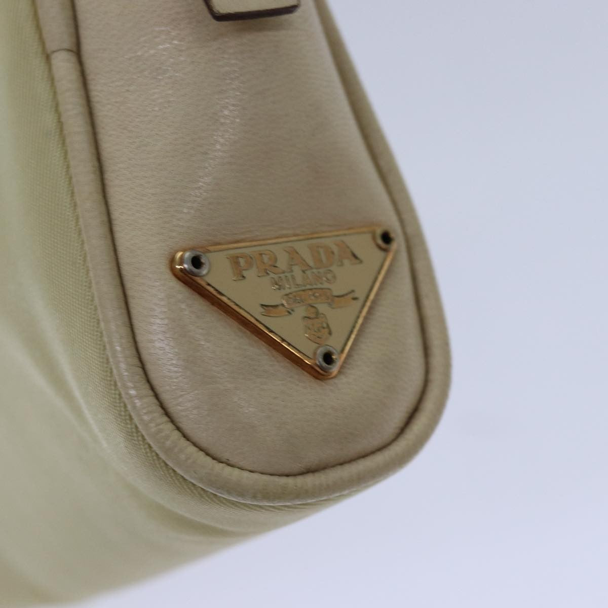 Prada Vintage Handbag Tessuto, BEIGE, NYLON, Handbag