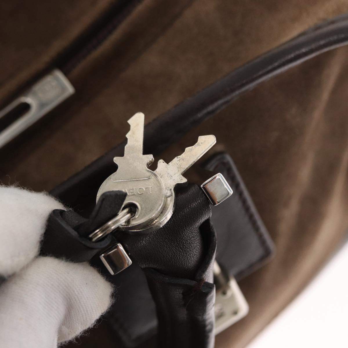 Loewe Amazona Bag Suede, BROWN, SUEDE, Handbag