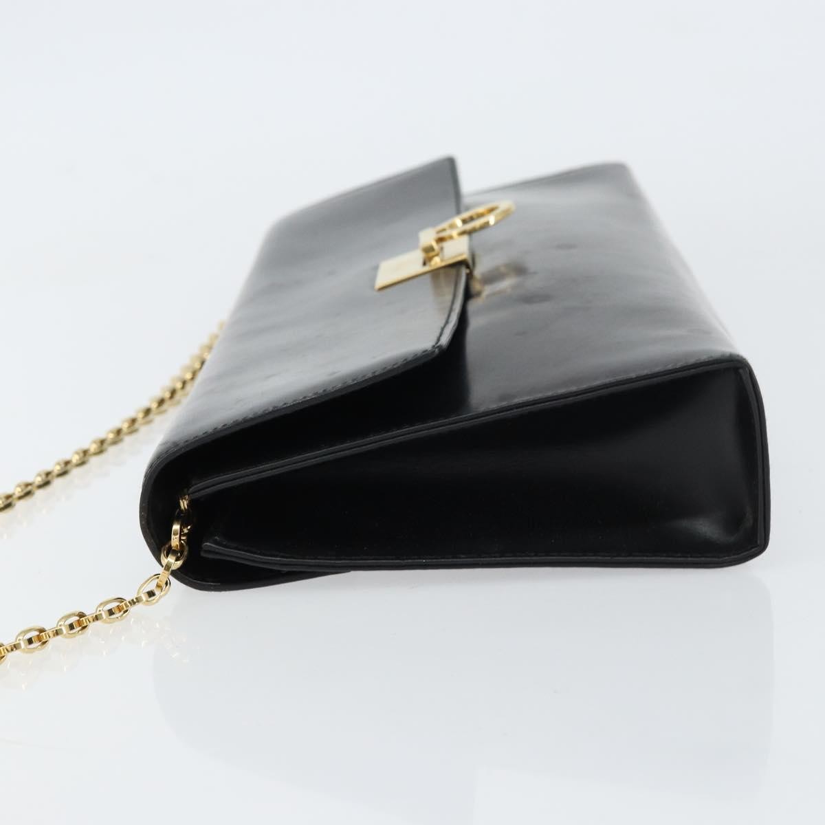 Salvatore Ferragamo Gancini Chain Shoulder bag Leather, BLACK, LEATHER, Shoulder bag