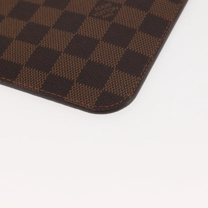 Louis Vuitton Neverfull Pochette Damier, BROWN, CANVAS, Clutche & pouche