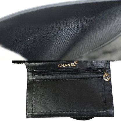 Chanel Fantasy Fur Tote Faux Fur with Leather, BLACK, SUEDE,FUR, Handbag