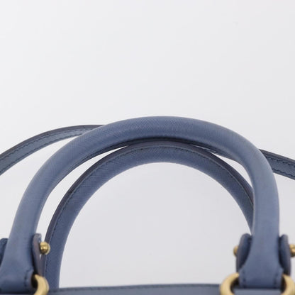 Salvatore Ferragamo Gancini Tote Leather, BLUE, LEATHER, Tote bag