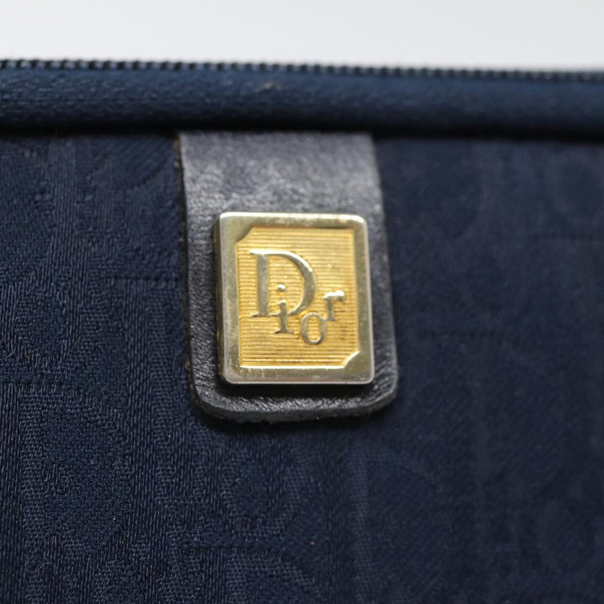 Christian Dior Vintage Trotter Pouch Diorissimo Canvas, NAVY, CANVAS, Clutche & pouche
