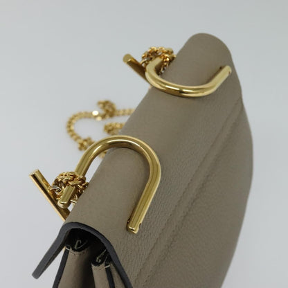 Chloe Drew Crossbody Bag Leather, GRAY, LEATHER, Shoulder bag