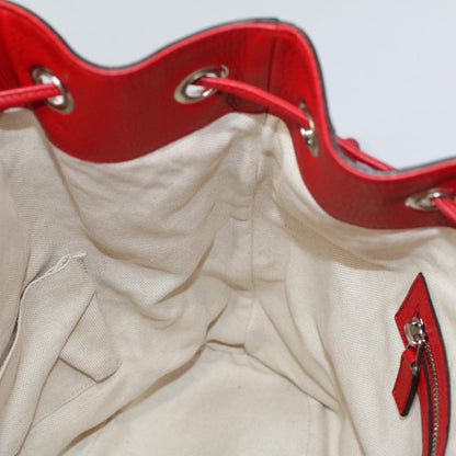 Gucci Soho Drawstring Backpack Leather, Red, Leather, Backpack