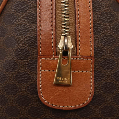 Celine Vintage Boston Bag Macadam Coated Canvas, BROWN, CANVAS, Handbag