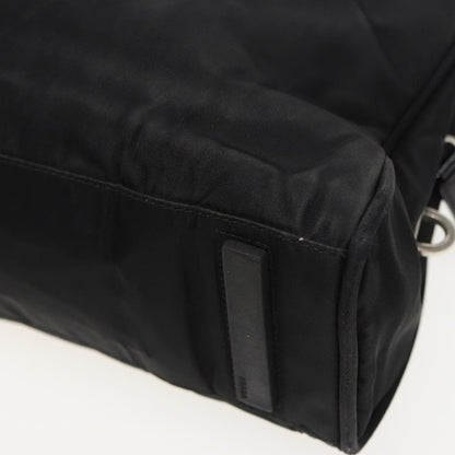 Prada Bowling Shoulder Bag Tessuto, BLACK, NYLON, Shoulder bag