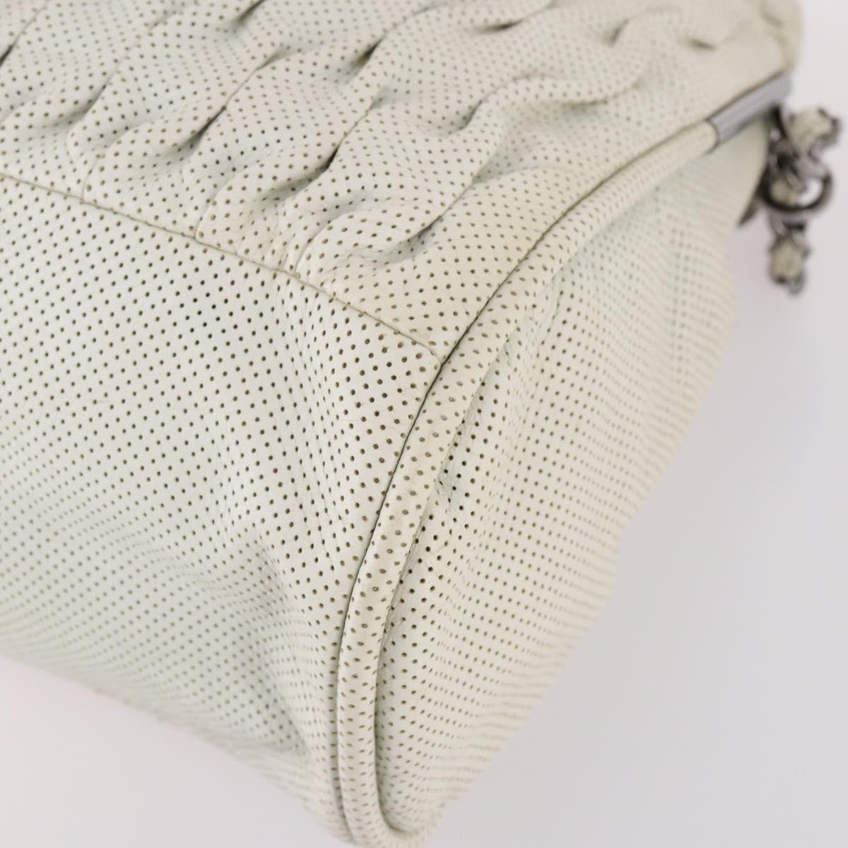 Chanel Vintage Chain Shoulder Bag Leather, ECRU, LEATHER, Shoulder bag