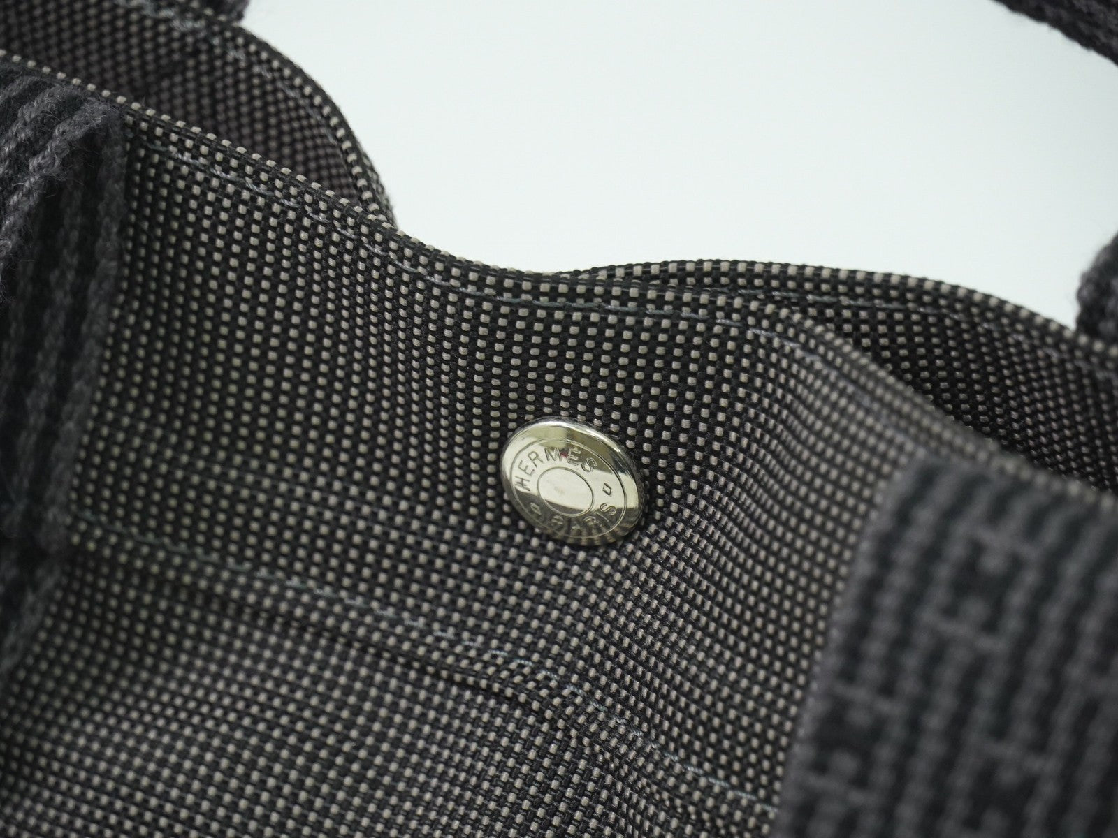 Hermes Herline Backpack Canvas, GRAY, CANVAS, Backpack