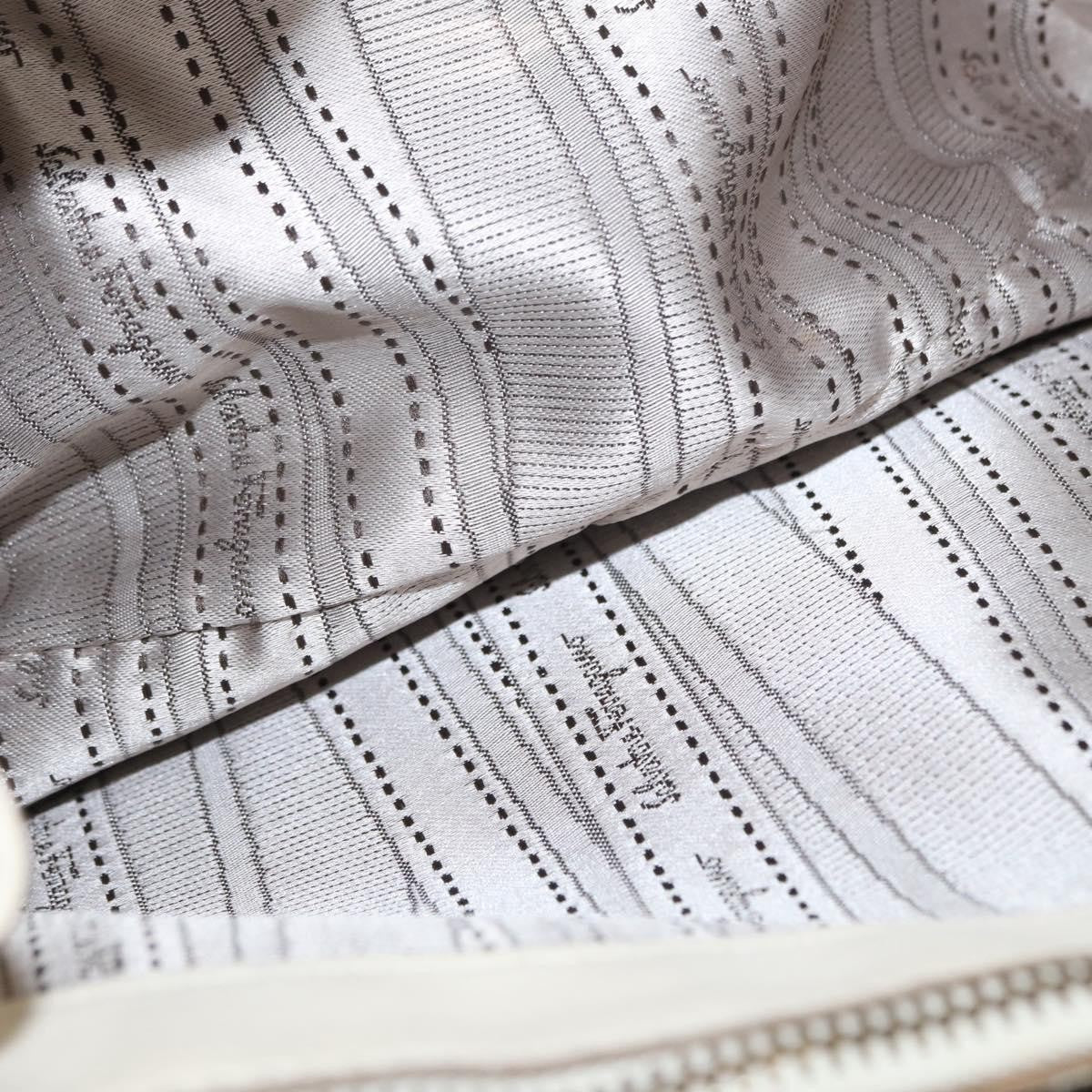 Salvatore Ferragamo Betulla Chain Tote Leather, WHITE, LEATHER, Handbag