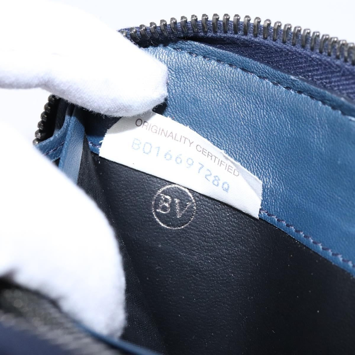 Bottega Veneta Intrecciato Wallet Leather, NAVY, LEATHER, Wallets