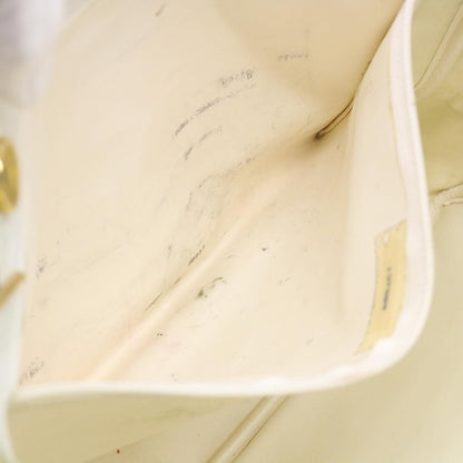 Chanel Vintage Shopping Tote Lambskin, WHITE, LEATHER, Shoulder bag