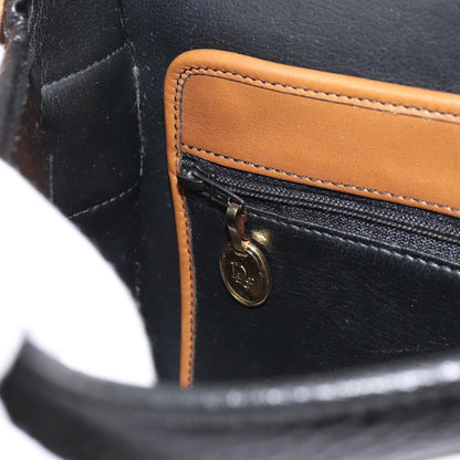 Christian Dior Flap Shoulder Bag Leather, BLACK, LEATHER, Shoulder bag