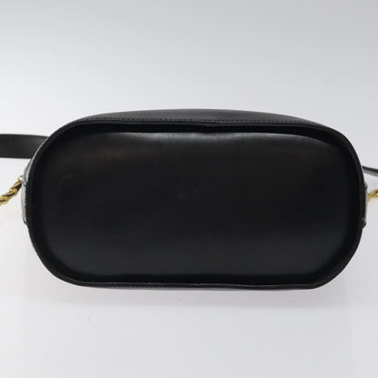 Celine Shoulder Bag Leather, BLACK, LEATHER, Shoulder bag