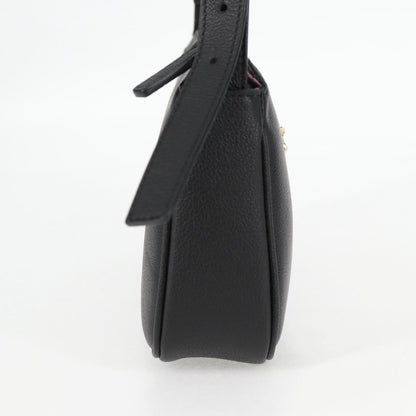 Versace Medusa Shoulder Bag Leather, BLACK, LEATHER, Shoulder bag