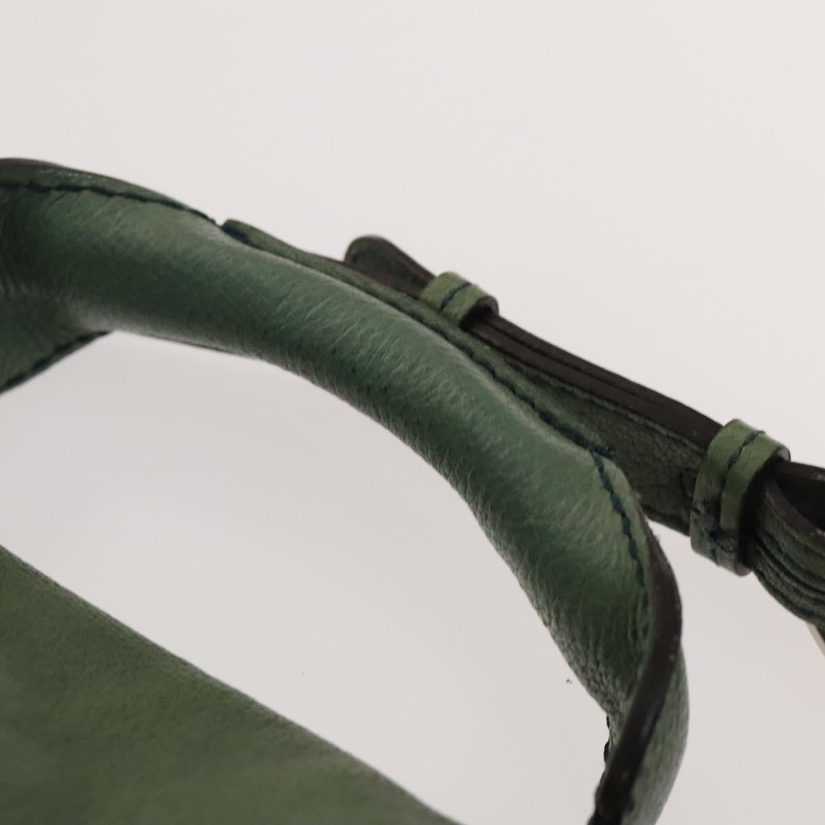 Chloe Elsie Satchel Leather, GREEN, LEATHER, Handbag