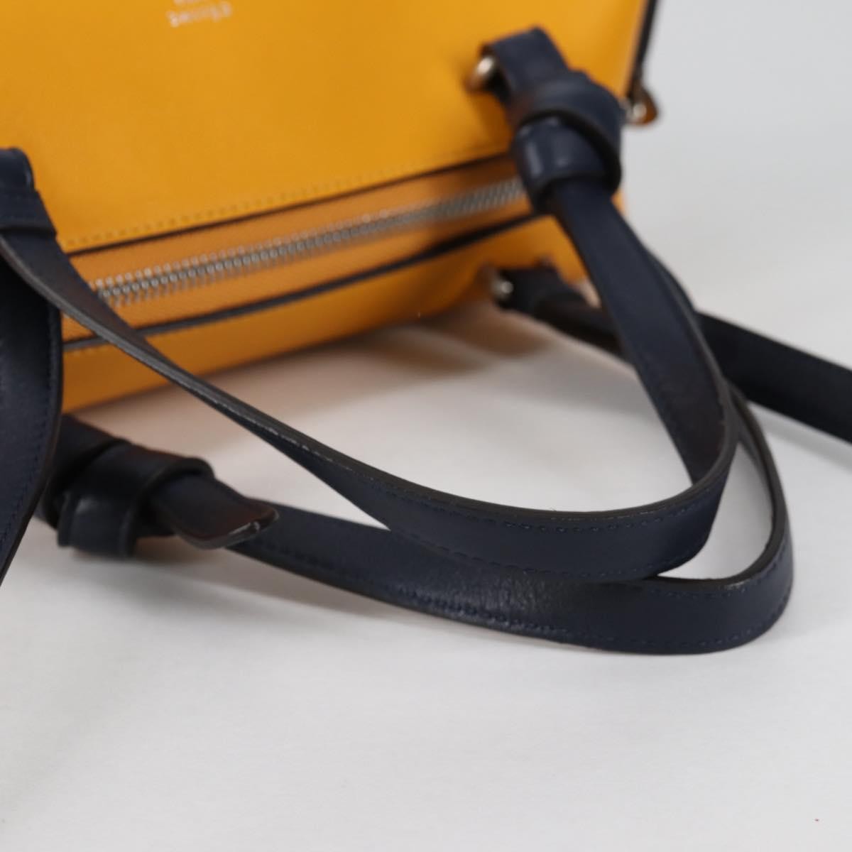 Celine Soft Cube Bag Leather, YELLOW, LEATHER, Handbag