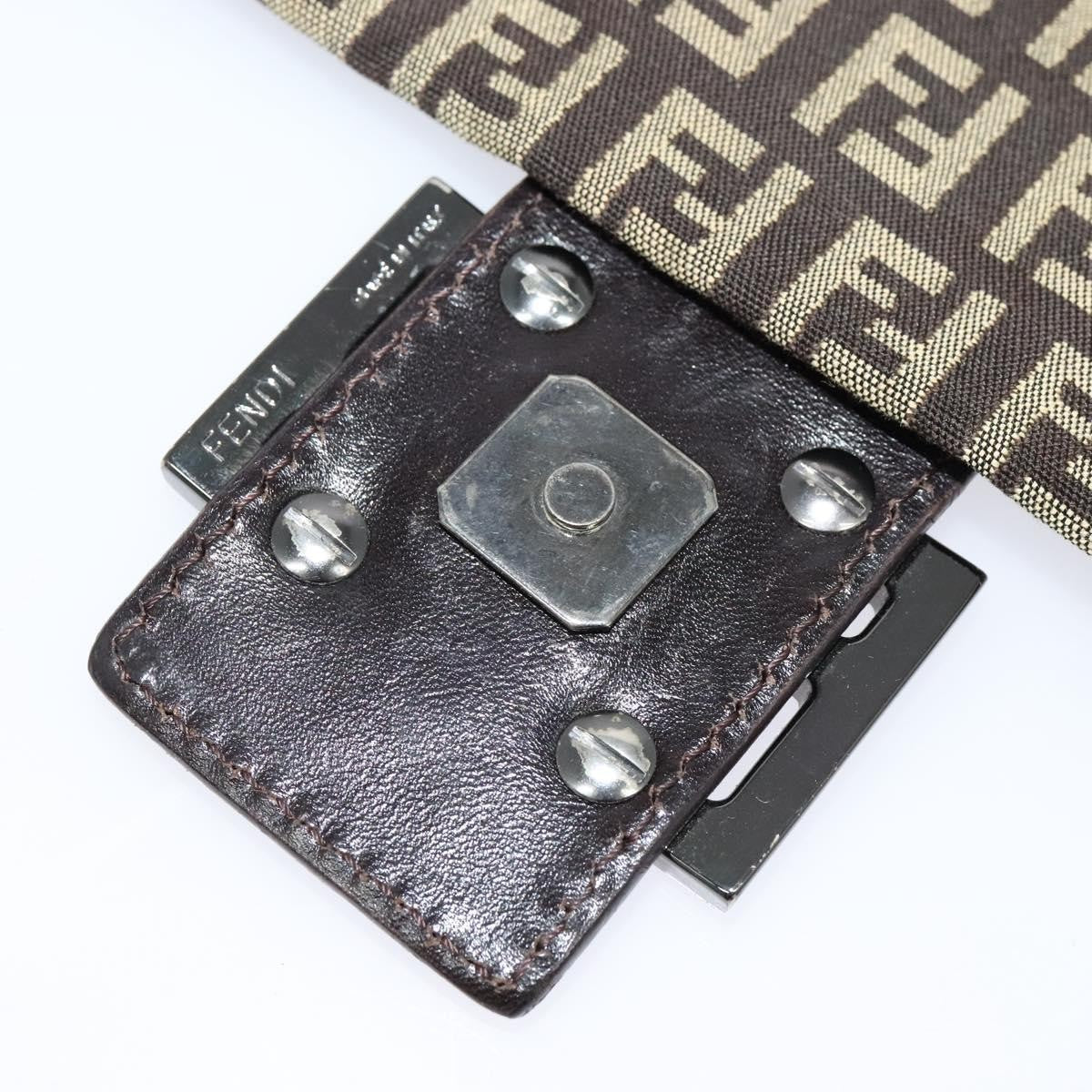 Fendi Mamma Baguette Shoulder Bag Canvas, BROWN, CANVAS, Shoulder bag