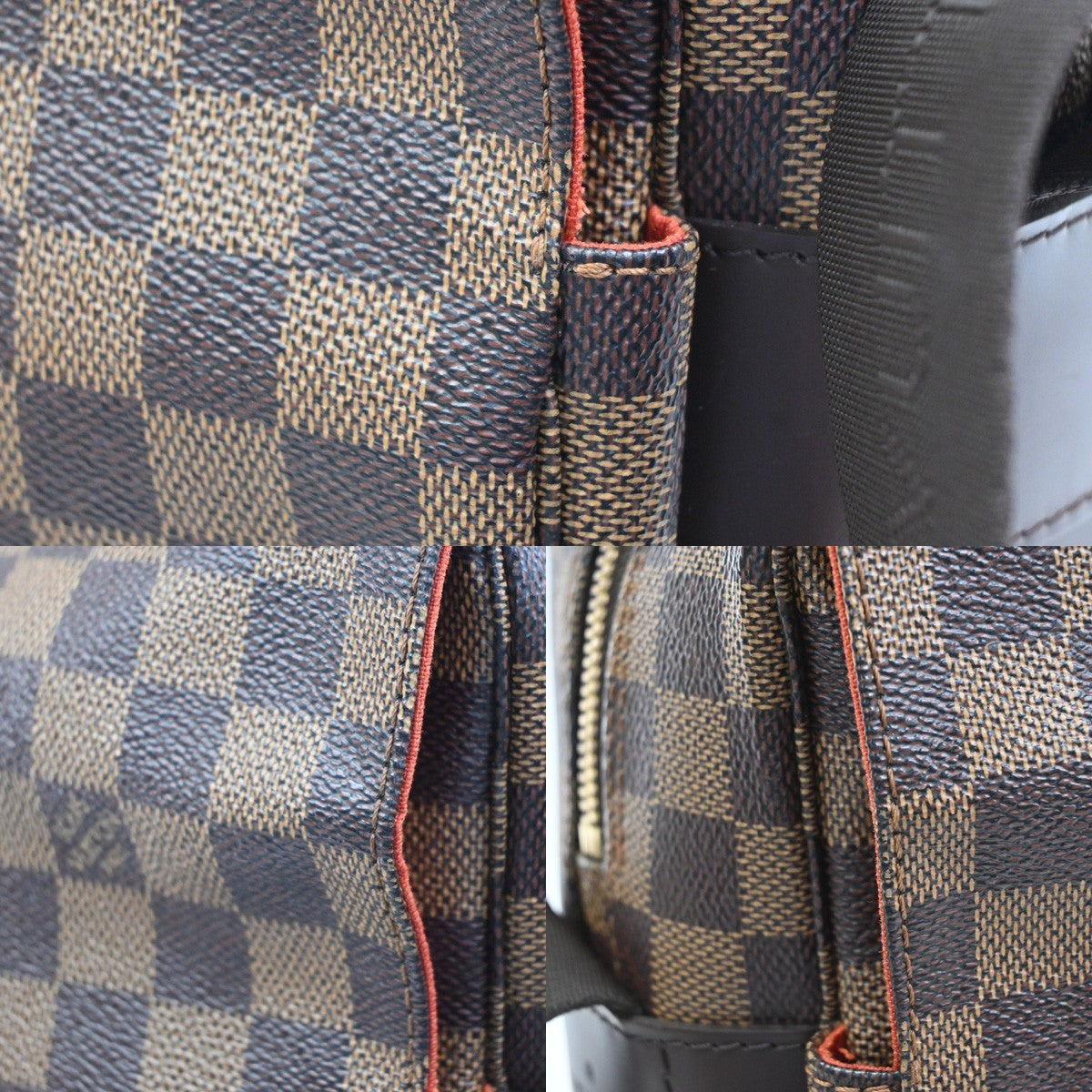 Louis Vuitton Naviglio Handbag Damier, Brown, Canvas, Shoulder Bag