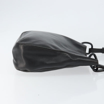 Prada Vintage Shoulder Bag Leather, BLACK, LEATHER, Shoulder bag