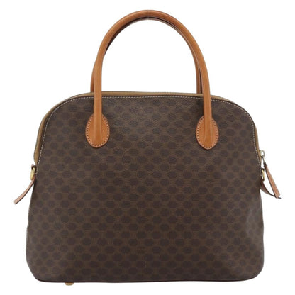 Celine Vintage Macadam Handbag Canvas, Brown, Canvas, Handbag