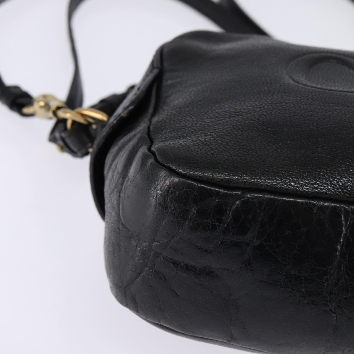 Chloe Vintage Shoulder Bag Leather, BLACK, LEATHER, Shoulder bag