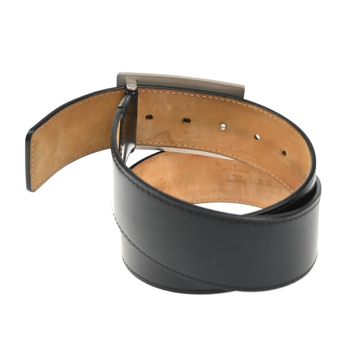 Louis Vuitton Travelling Requisites Belt Leather, BLACK, LEATHER, Belts