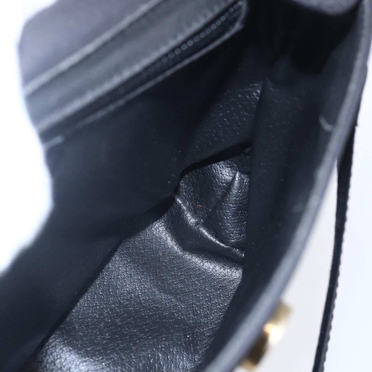 Celine Circle Logo Shoulder Bag Leather, BLACK, LEATHER, Shoulder bag