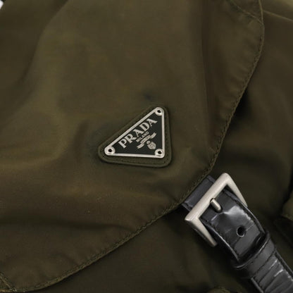 Prada Double Front Pocket Backpack Tessuto, KHAKI, NYLON, Backpack